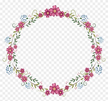 Flowers Round Frame 2835 2835 Transp Png Free Pink - Round Flower Frame Png
