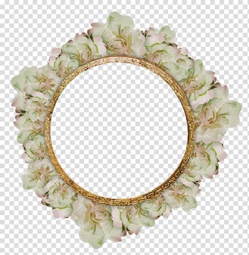 , Flowers round frame transparent background PNG clipart