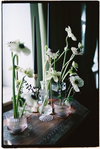 Flowers Standing in Glasses on a Vintage Windowsill · Free Stock Photo