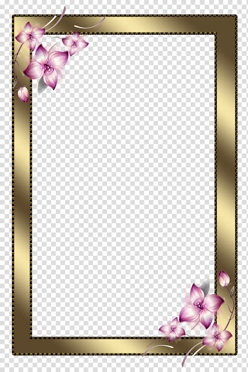 Flowers styles frames, pink and purple flower decor transparent background PNG clipart
