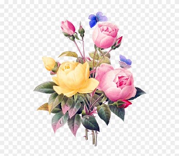 Flowers, Vintage, Cutout, Cut Out, Backless, Bouquet - Rose Flowers Vintage