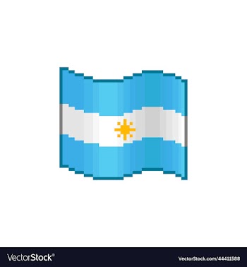 flowing flag of argentina