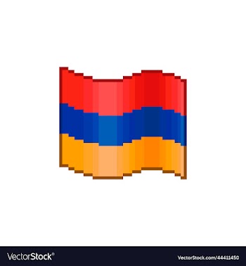 flowing flag of armenia