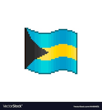 flowing flag of bahamas