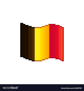 flowing flag of belgium
