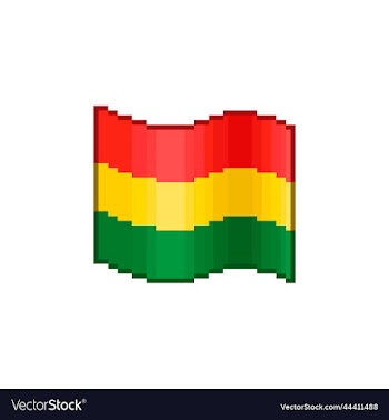 flowing flag of bolivia