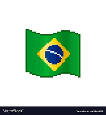 flowing flag of brazil