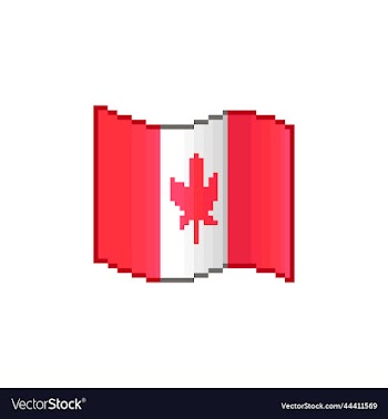 flowing flag of canada
