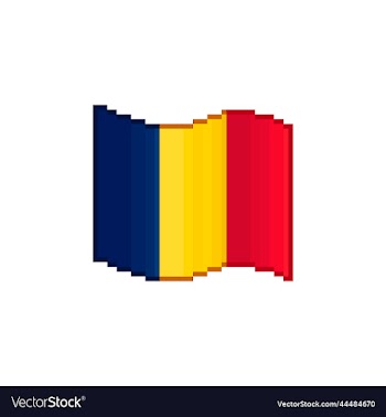 flowing flag of chad