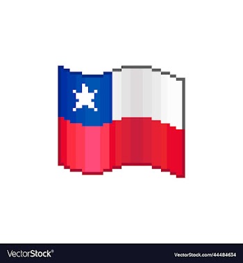 flowing flag of chile