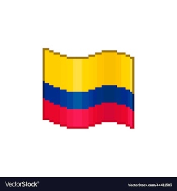 flowing flag of columbia