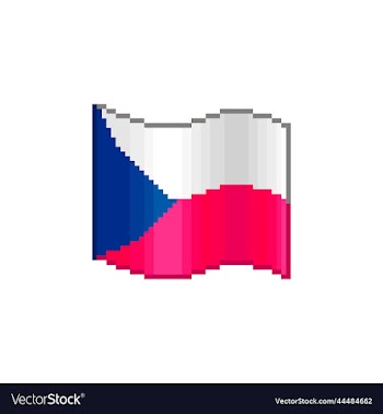 flowing flag of czech republic