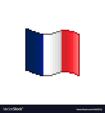 flowing flag of france