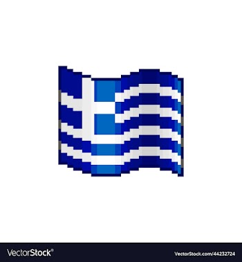 flowing flag of greece