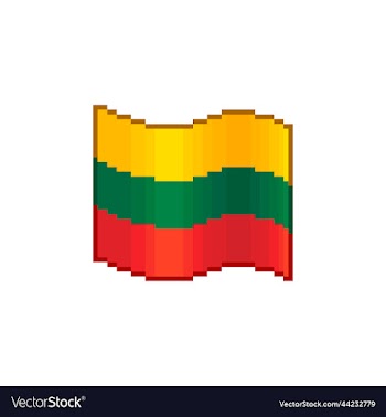 flowing flag of lithuania