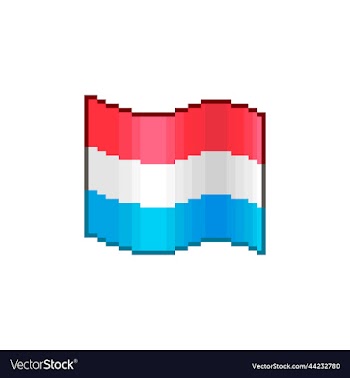 flowing flag of luxembourg