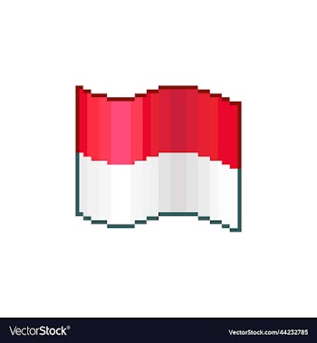 flowing flag of monaco