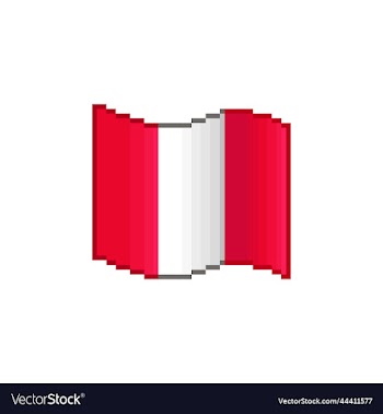 flowing flag of peru