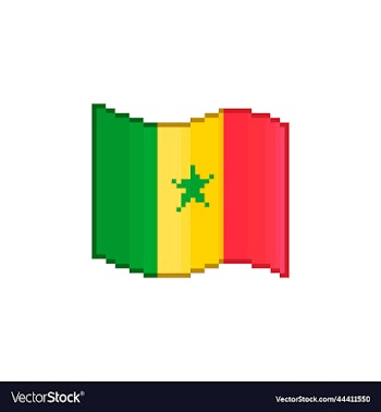 flowing flag of senegal