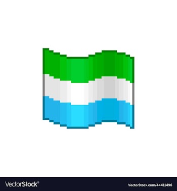 flowing flag of sierra leone
