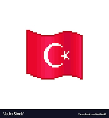 flowing flag of turkey