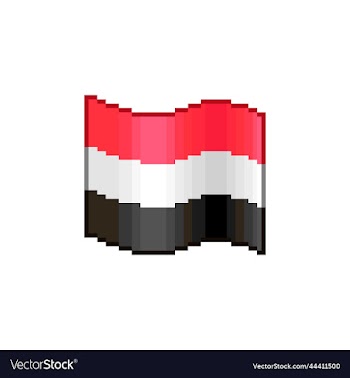 flowing flag of yemen