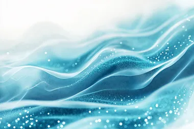 Flowing Teal and Blue Light Particles Flowing Teal and Blue Light Particles