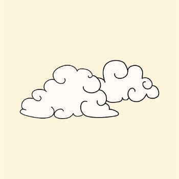 Fluffy clouds, curly line design | Free Vector - rawpixel