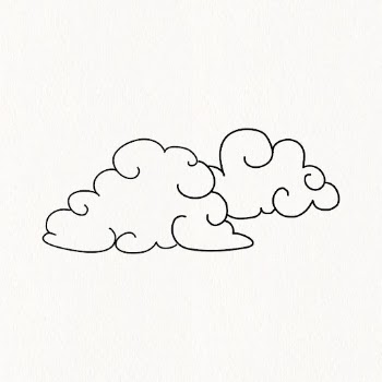 Fluffy clouds, curly line design | Free Vector - rawpixel