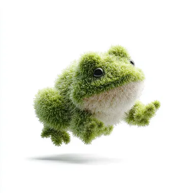 Fluffy Light Green Plush Frog Toy Fluffy Light Green Plush Frog Toy
