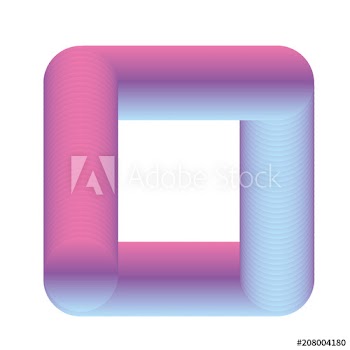 fluid abstract shape square neon design vector illustration