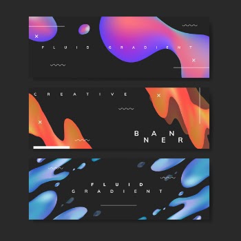 Fluid gradient background templates