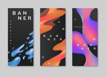 Fluid gradient background templates