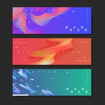 Fluid gradient background templates