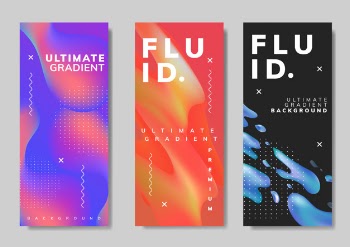 Fluid gradient background templates
