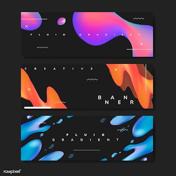 Fluid gradient background templates | Free stock vector - 558831