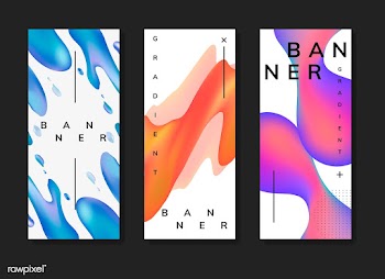 Fluid gradient background templates | Free stock vector - 558860
