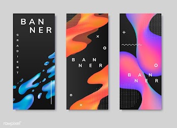 Fluid gradient background templates | Free stock vector - 558882