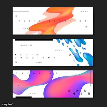 Fluid gradient background templates | Free stock vector - 558884