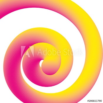 fluid gradient spiral abstract neon vector illustration