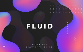 Fluid gradient wallpaper design