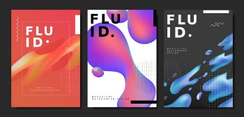 Fluid gradient wallpaper design