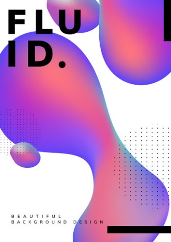 Fluid gradient wallpaper design