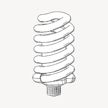 Fluorescent bulb clipart, vintage illustration | Free Vector - rawpixel