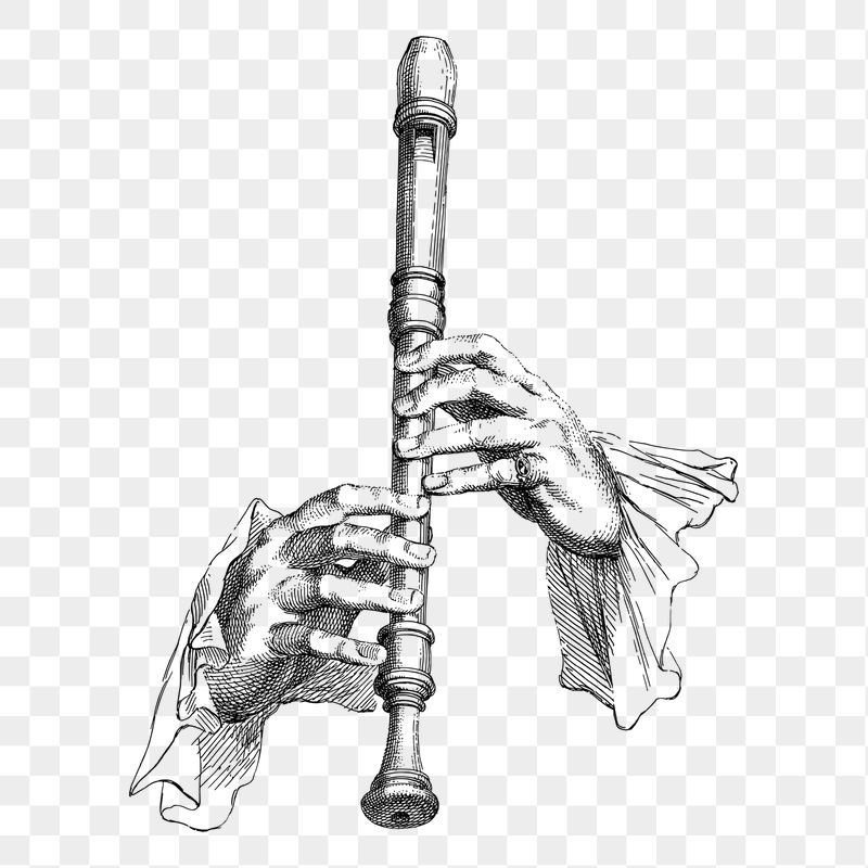 Flute png sticker, vintage illustration, | Free PNG - rawpixel