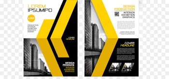 Flyer Brochure Euclidean vector Illustration - Vector yellow lines tall Flyer 