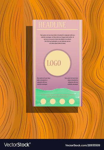 Flyer cover business brochure design leaflet vector image