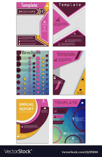 Flyer design business brochure template annual vector image