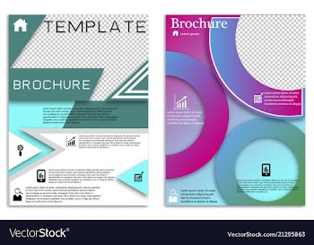 Flyer design business brochure template annual vector image