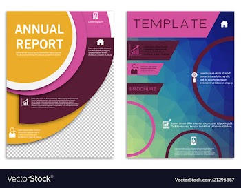 Flyer design business brochure template annual vector image